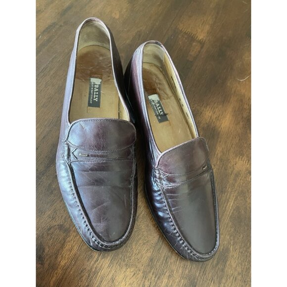 Bally Made in Switzerland Leather Dress Loafers Shoes Brown Slip On Men’s Sz 9 D main image 13